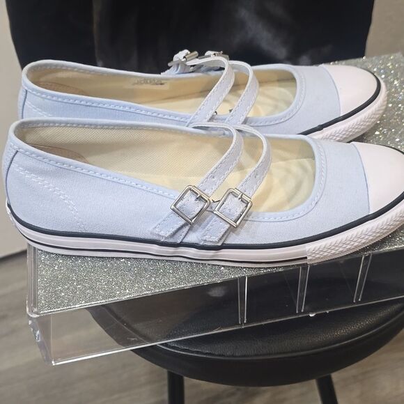 Converse All Star Dainty Mary Jane Sneakers- Wet Stone/Sugar Berry/White - Picture 11 of 12